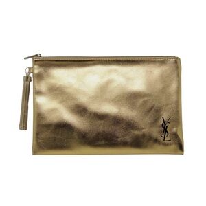 ✨New YSL Beauty Gold Large Cosmetic Pouch✨